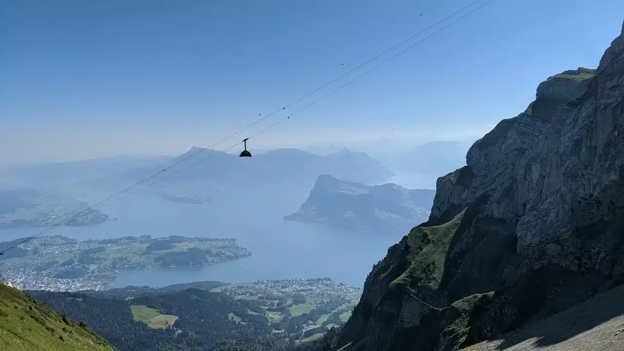 Lake Lucerne seen from the summit area of Mount Pilatus