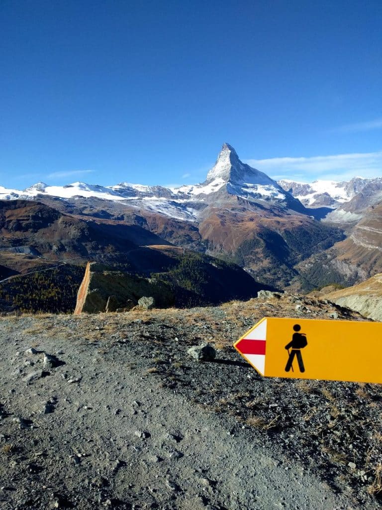 5 lakes hike Zermatt with a view to Matterhorn