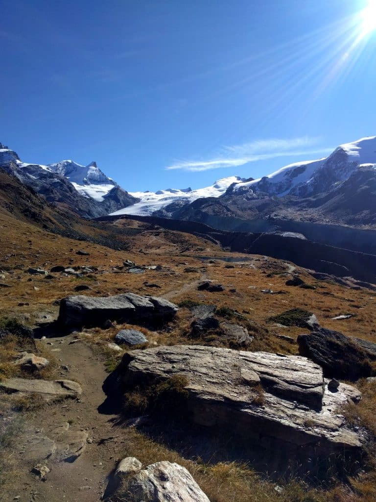 Landscape on the 5 lakes hike in Zermatt